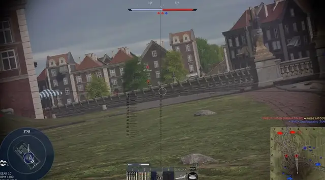War Thunder gunner sight over a stone bridge — Windows setup guide cover